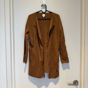 J. Crew Women's Tan Open Cardigan Coat - Size XXS
